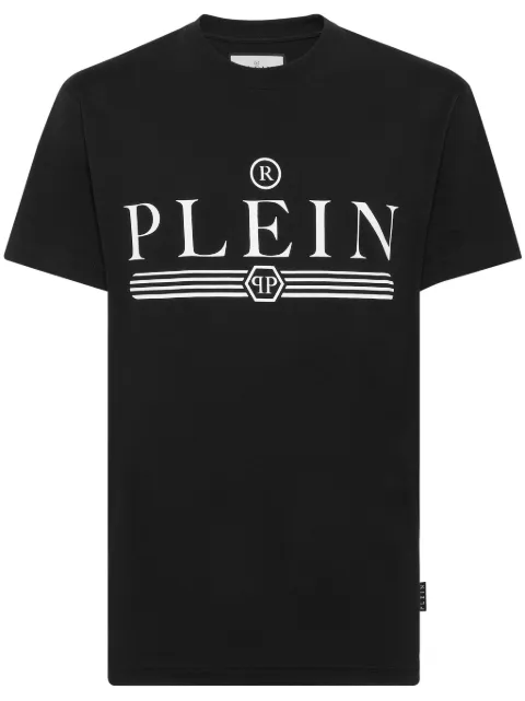 Philipp Plein logo-print cotton T-shirt Black FADCMTK7443PJY002N