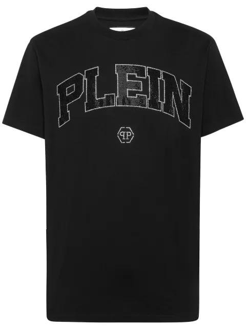Philipp Plein logo-print cotton T-shirt Black FADCMTK7349PJY002N