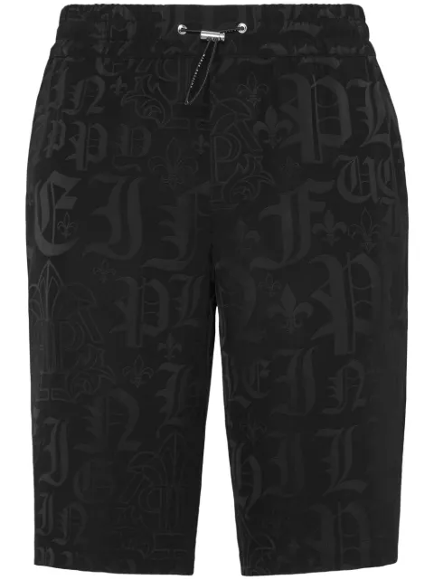 Philipp Plein monogram-jacquard bermuda shorts Black FADCMRT1358PTE003N