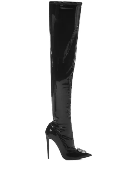 Philipp Plein Plein latex boots Black FADSWSE0825PTE003N