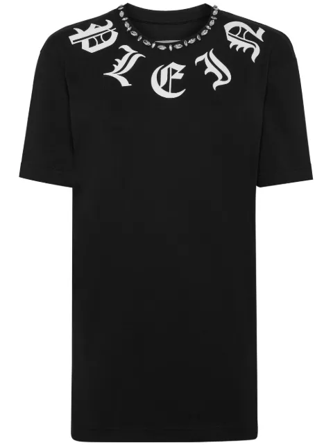 Philipp Plein Gothic Plein cotton T-shirt Black FADCWTK3340PJY002N