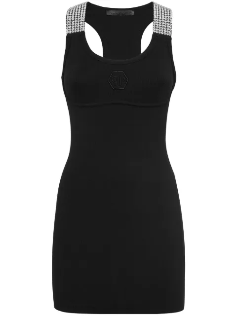 Philipp Plein crystal-embellished tank minidress Black FADCWRG3088PJY002N