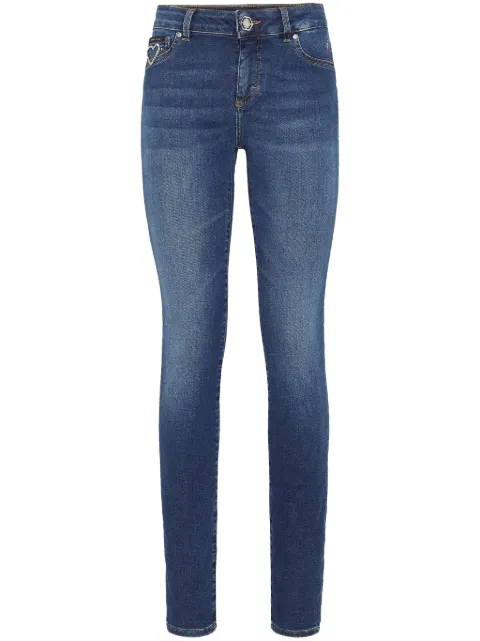 Philipp Plein logo-appliqué skinny jeans Blue FADCWDT2625PDE004N