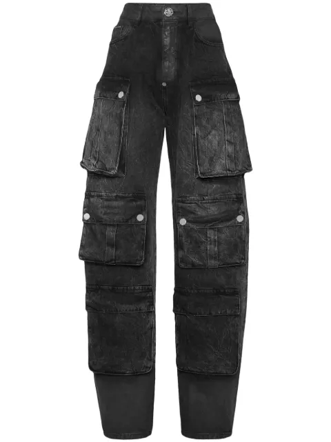 Philipp Plein oversize cargo jeans Black FADCWDT2557PDE004N