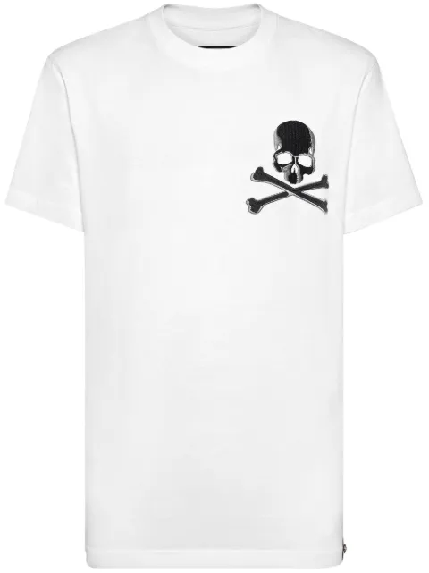 Philipp Plein skull-print cotton T-shirt White FADCMTK7457PJY002N