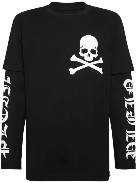 Philipp Plein skull-print cotton T-shirt Black FADCMTK7456PJY002N