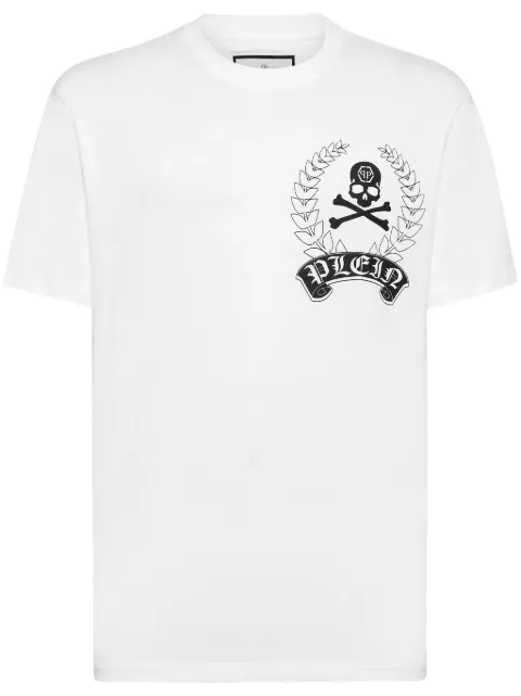 Philipp Plein logo-print cotton T-shirt White FADCMTK7353PJY002N