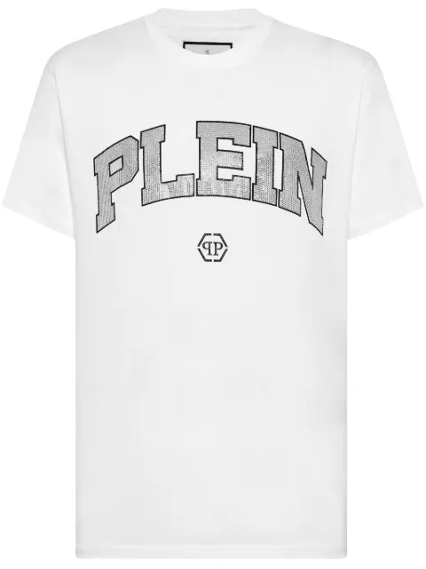 Philipp Plein logo-embellished cotton T-shirt White FADCMTK7349PJY002N
