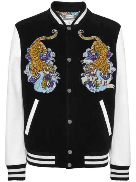 Philipp Plein tattoo-patches bomber jacket Black FADCMLB1851PTE120N