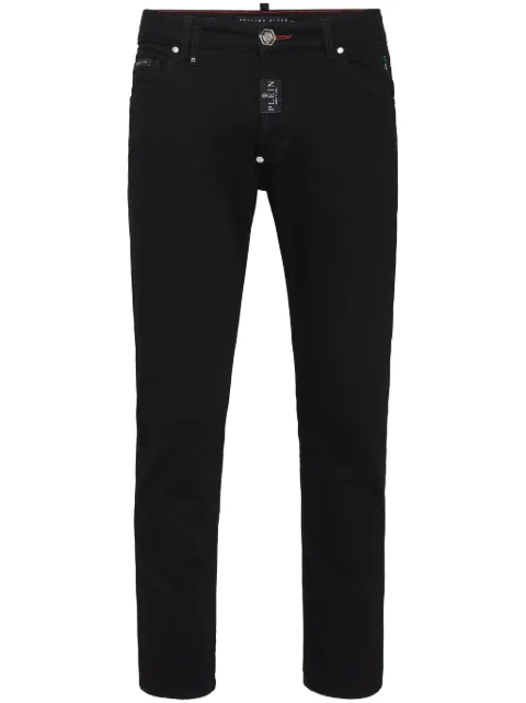 Philipp Plein logo-plaque skinny-cut jeans Black FADCMDT3962PDE004N
