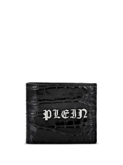 Philipp Plein Gothic Plein crocodile-embossed wallet Black FADAMWE0053PLE010N