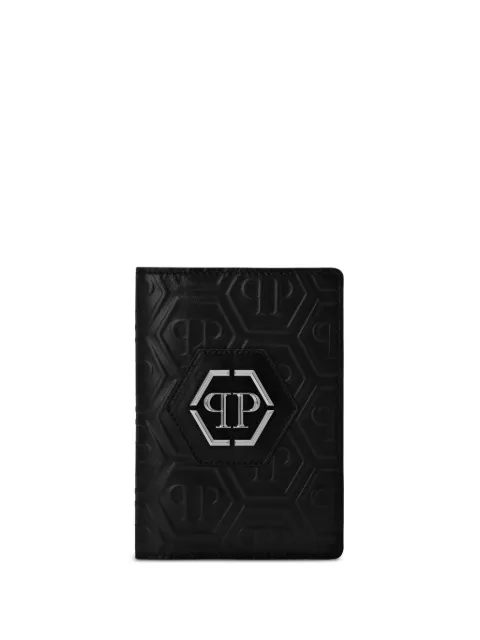 Philipp Plein logo-plaque passport cover Black FADAMVG0516PLE010N
