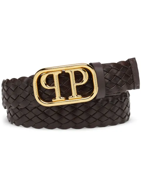 Philipp Plein logo buckle leather belt Brown FADAMAL0051PLE010N