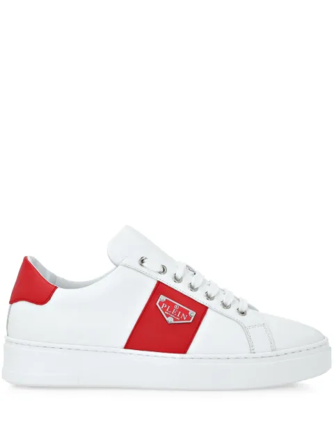 Philipp Plein logo-plaque panelled sneakers White UADSUSC0703PLE075N