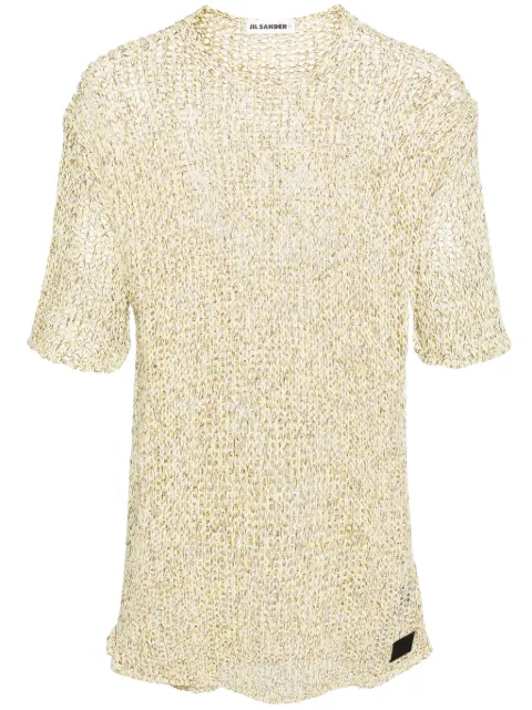 Jil Sander + open-knit T-shirt Yellow J47GC0138J15406