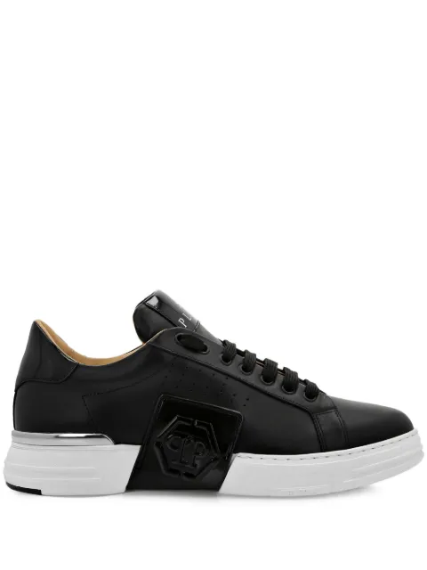 Philipp Plein logo-appliqué lace-up sneakers Black FADSUSC0565PLE025N