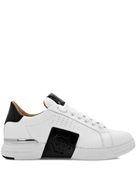 Philipp Plein lo-top leather sneakers Phantom Kick$ White FADSUSC0565PLE025N