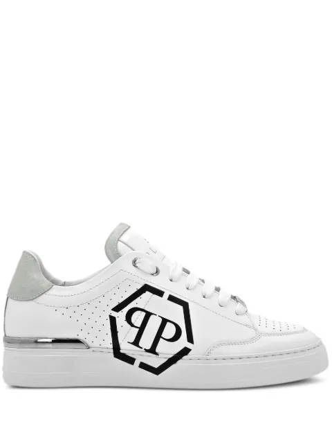 Philipp Plein Hexagon leather sneakers White FADSMSC3981PLE005N