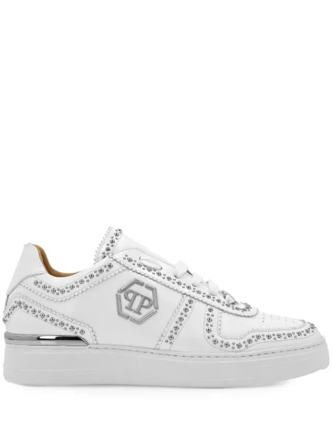 Philipp Plein Lo-Top leather sneakers White FADSMSC3980PLE010N