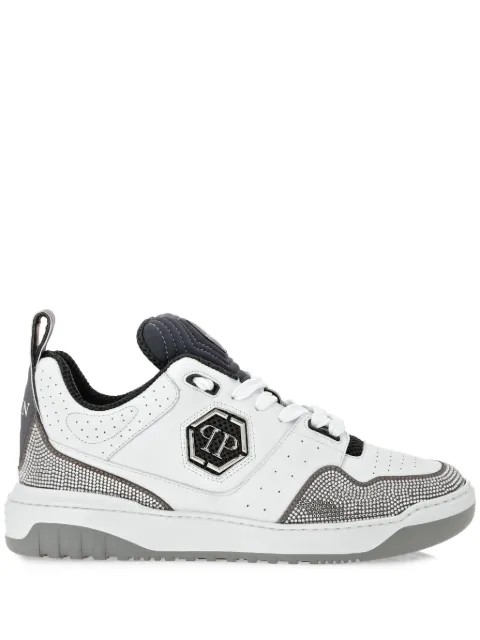 Philipp Plein Hexagon Crystal low-top sneakers White FADSMSC3960PLE010N