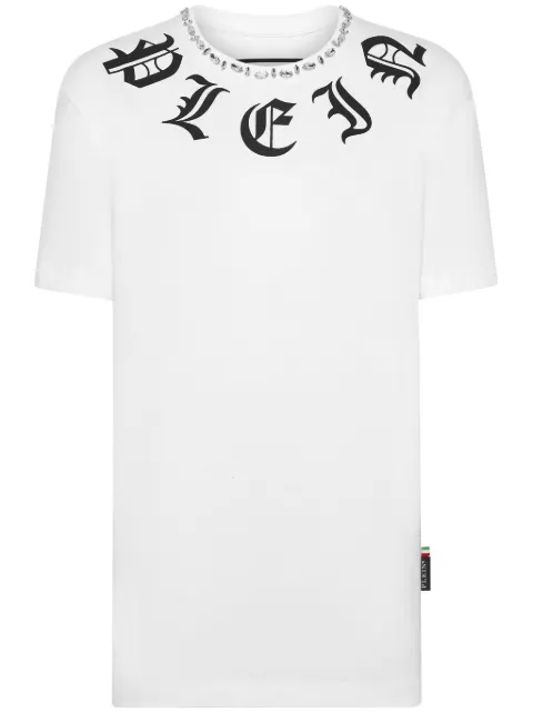 Philipp Plein Gothic Plein cotton T-shirt White FADCWTK3340PJY002N