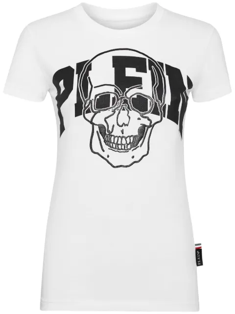 Philipp Plein skull-print cotton T-shirt White FADCWTK3320PJY002N
