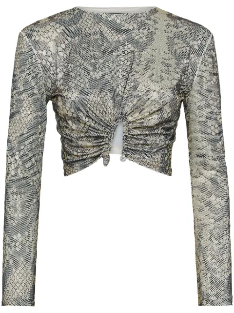 Philipp Plein glass crystal embellishment T-shirt Neutrals FADCWTK3313PJY002N