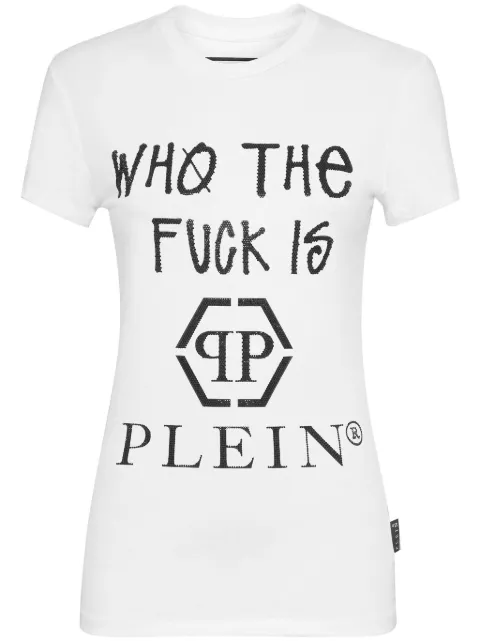 Philipp Plein logo lettering cotton T-shirt White FADCWTK3275PJY002N