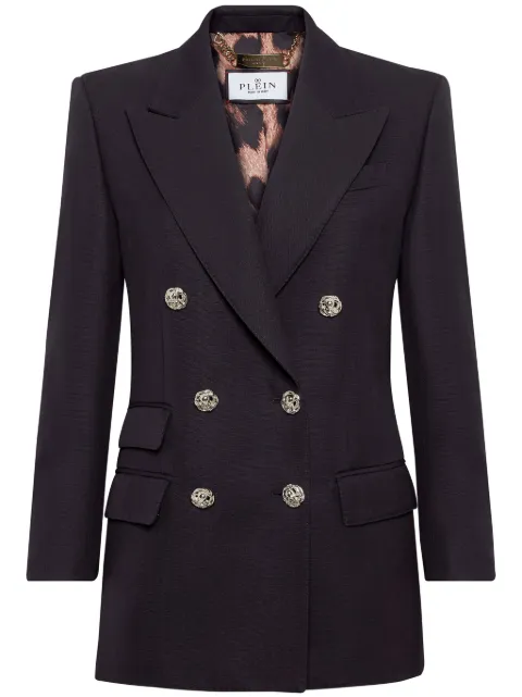 Philipp Plein double-breasted wool blazer Blue FADCWRF0652PTE076N