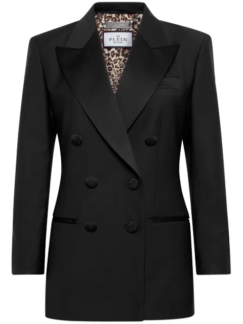 Philipp Plein crystal-embellished blazer Black FADCWRF0637PTE076N