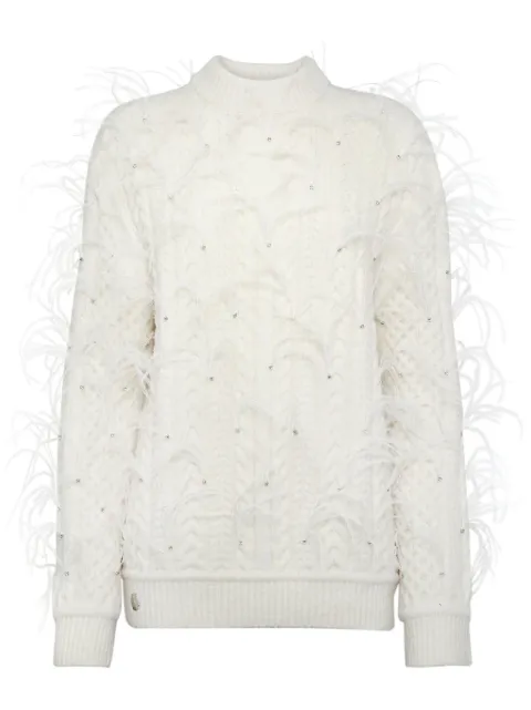 Philipp Plein Merino jumper White FADCWKO0575PTE076N