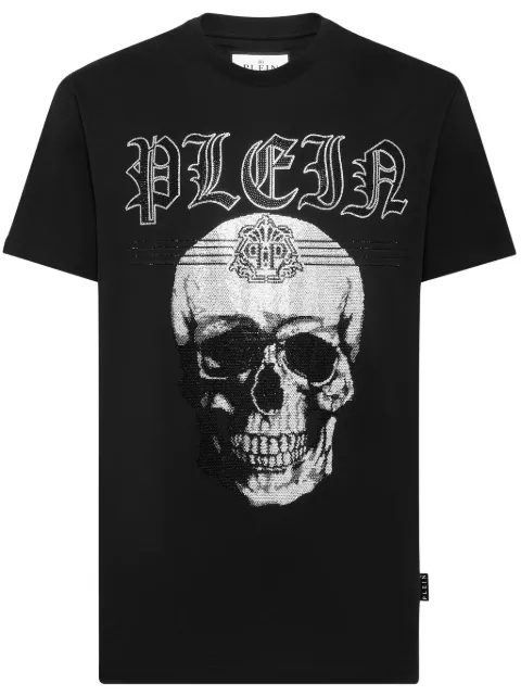 Philipp Plein logo-print cotton T-shirt Black FADCMTK7434PJY002N