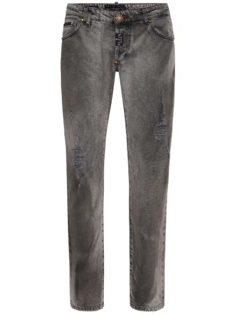 Philipp Plein low-rise straight-leg jeans Grey FADCMDT3964PDE004N