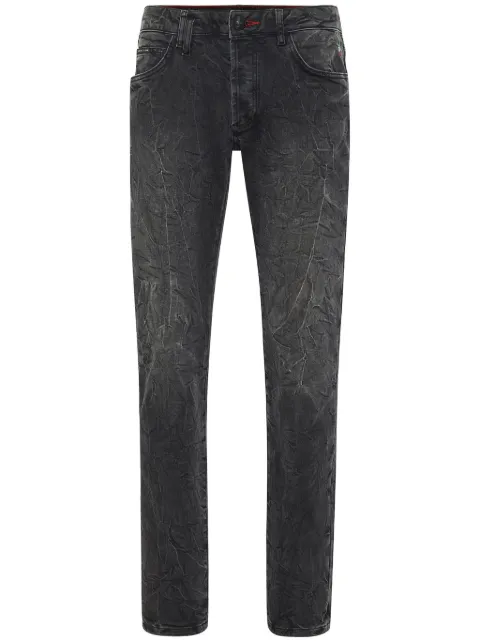 Philipp Plein Skull slim-cut jeans Grey FADCMDT3850PDE004N