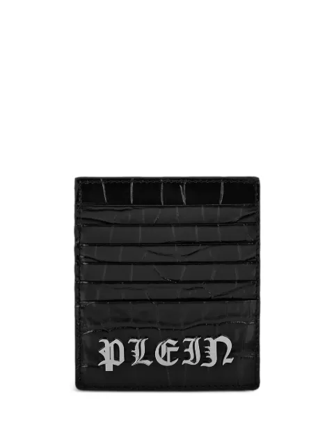 Philipp Plein crocodille-effect cardholder Black FADAMWE0054PLE010N