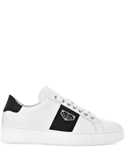 Philipp Plein logo-plaque leather sneakers White UADSUSC0703PLE075N