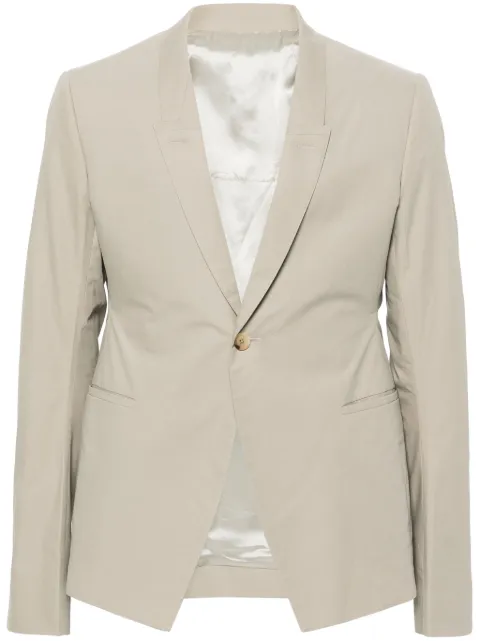 Rick Owens single-breasted poplin blazer Neutrals RU01D3733P