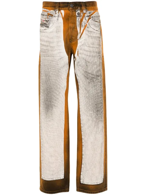 Diesel trompe l'œil straight-leg jeans Orange A13090007U8