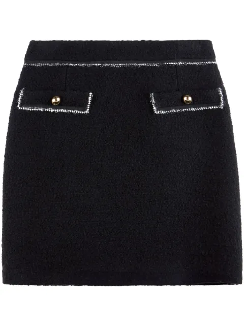 Fay bouclé mini skirt Black NXW90494700WID