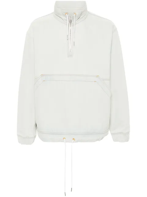 Maison Kitsuné logo-patch denim jacket Blue MM02115WW5023