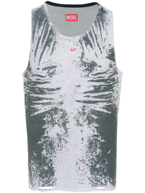 Diesel embroidered-logo tank top Grey A13838068NC