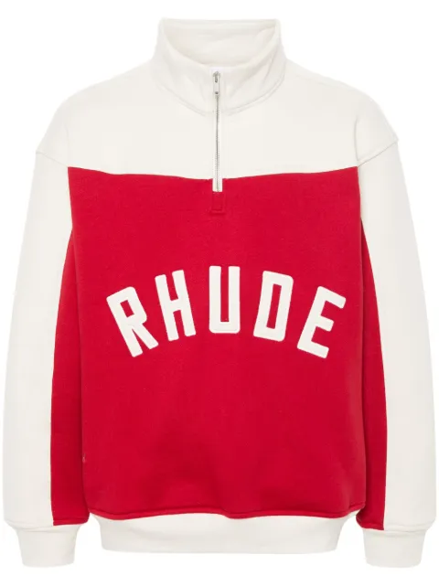 RHUDE Contrast Varsity cotton sweatshirt Red RHSS24JA09167277