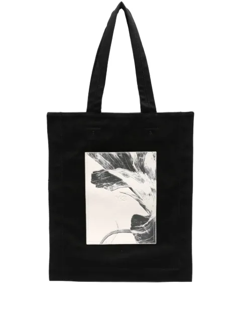 Y-3 floral-print tote bag Black IN2408