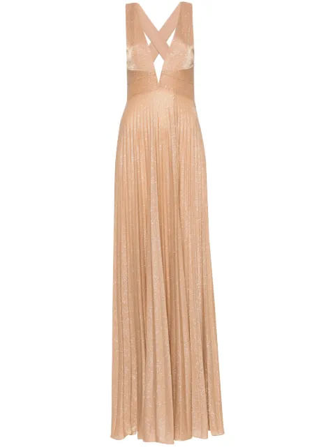 NISSA open-back embellished maxi dress Gold RS14931GOLD