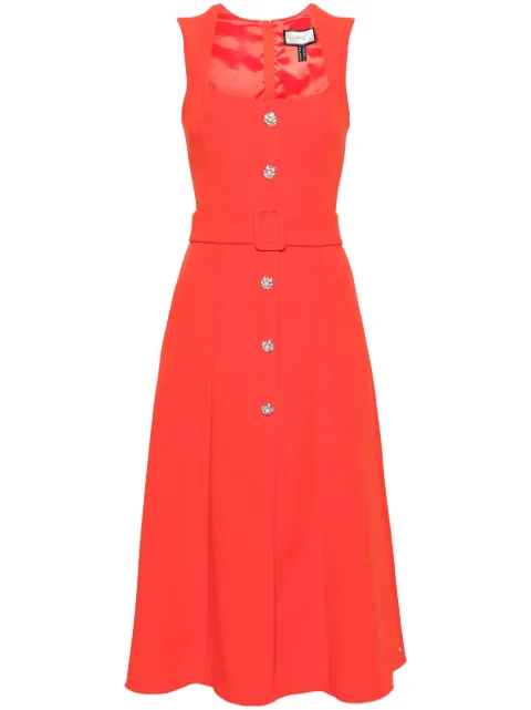 NISSA belted midi dress Orange RC14788RED