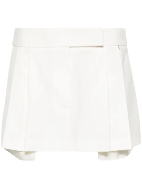 NISSA low-rise pleated miniskirt White F15486WHITE