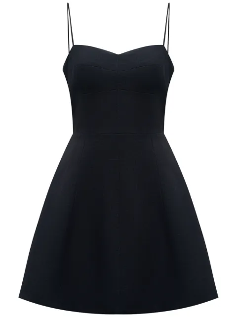 12 STOREEZ slip linen-cotton mini dress Black 125456