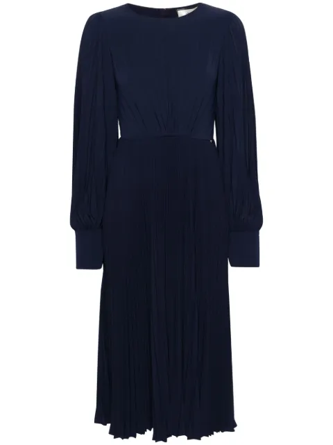 NISSA pleated midi dress Blue RZ14946NAVY