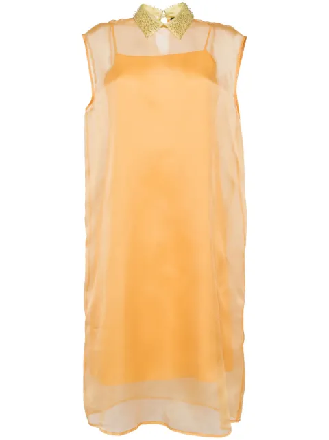 Fabiana Filippi silk-organza midi dress Orange ABD274F499