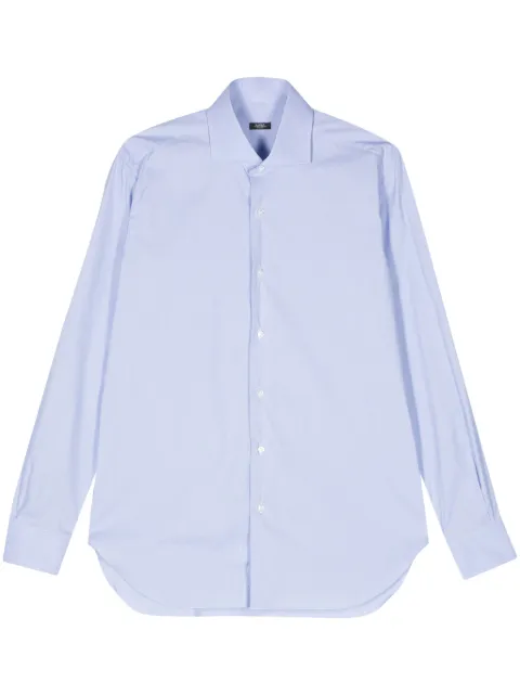 Barba poplin cotton shirt Blue IU13P0140130U